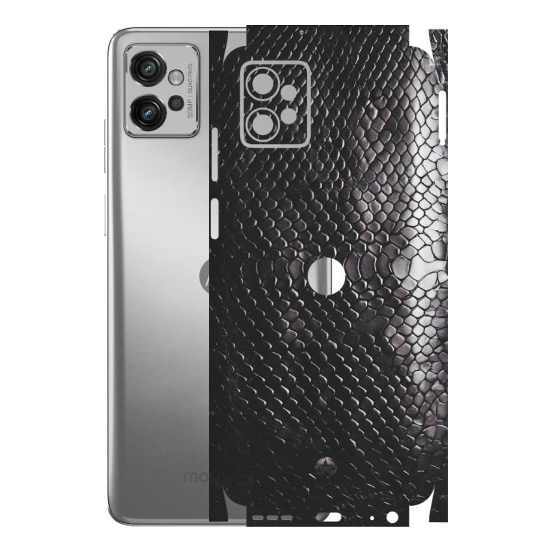 Motorola Phone Skins (All Models) - Black Snack Leather - Matte Finish (M-147) Motorola Moto G32