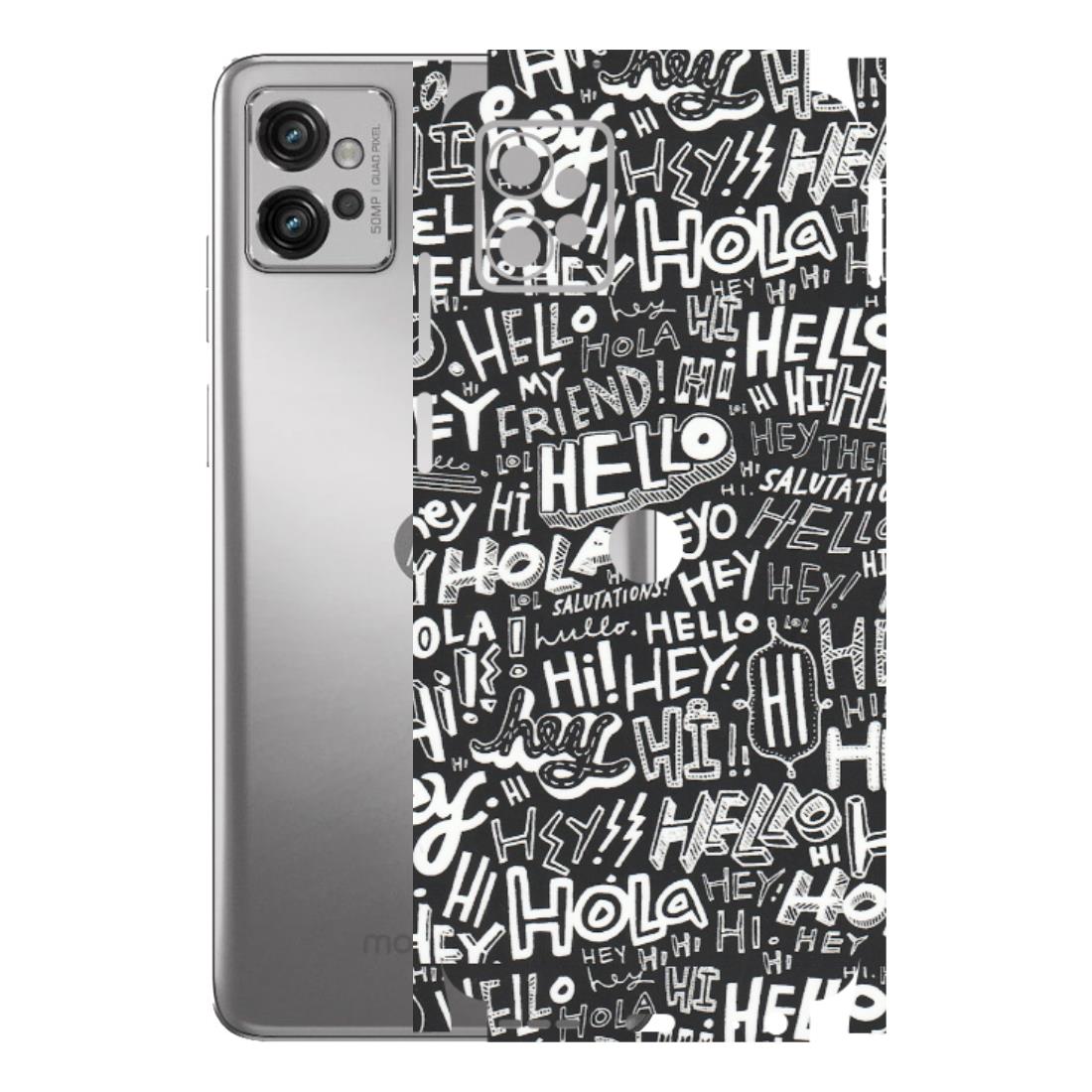 Motorola Phone Skins (All Models) - Hi Hello Doodles - Matte Finish (M-25) Motorola Moto G32