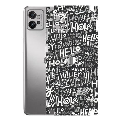 Motorola Phone Skins (All Models) - Hi Hello Doodles - Matte Finish (M-25) Motorola Moto G32