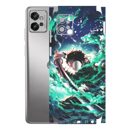 Motorola Phone Skins (All Models) - Sword Fighter Anime - Matte Finish (M-29) Motorola Moto G32