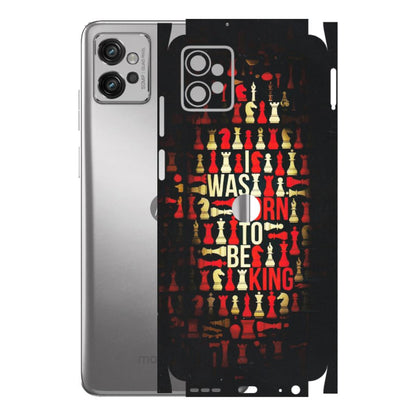 Motorola Phone Skins (All Models) - Born To Be King - Matte Finish (M-73) Motorola Moto G32