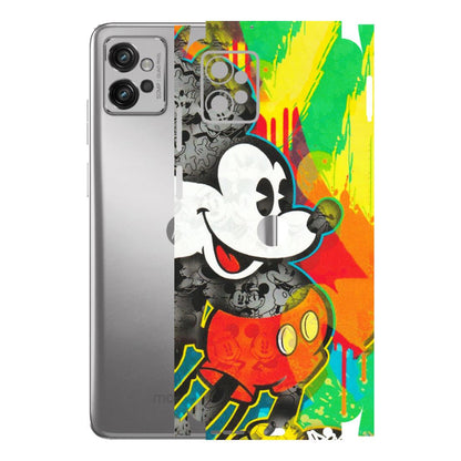 Motorola Phone Skins (All Models) - Multiple Mickey With Colourful Texture - Matte Finish (M-84) Motorola Moto G32