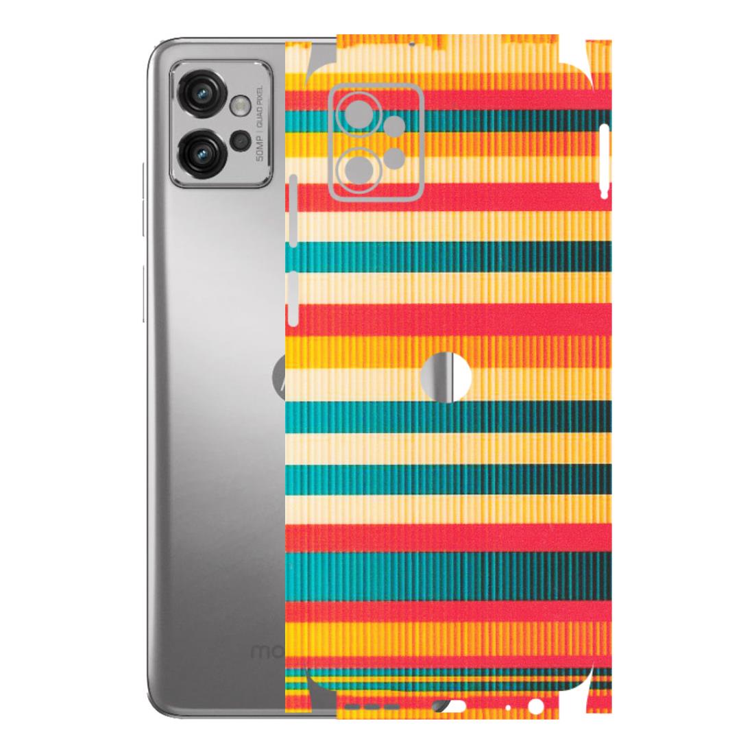 Motorola Phone Skins (All Models) - Colourful Stripes Soothing Effect - Matte Finish (M-86) Motorola Moto G32
