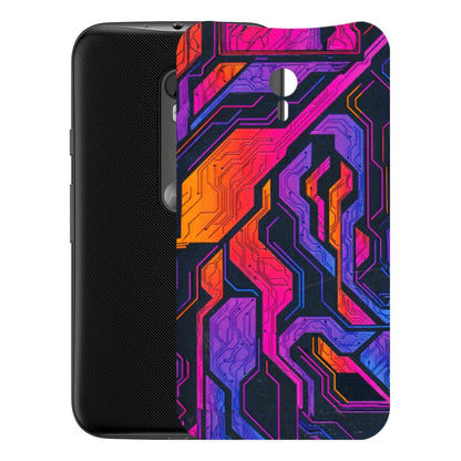 Motorola Phone Skins (All Models) - Tech Circuits Futuristic - 3D Embossed Finish (L-07) Motorola Moto G3