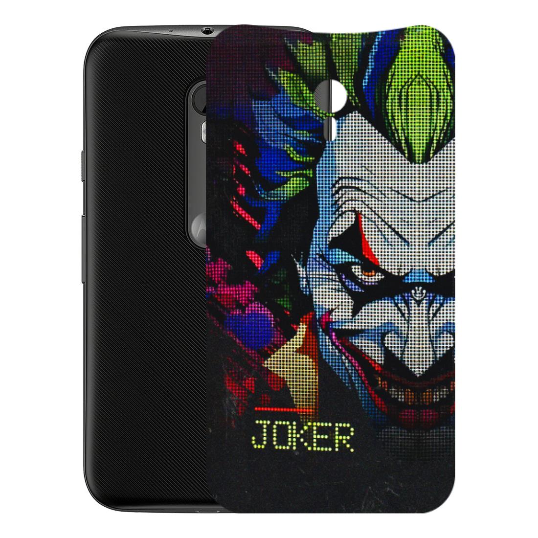 Motorola Phone Skins (All Models) - Joker Dot Matrix - 3D Embossed Finish (L-08) Motorola Moto G3