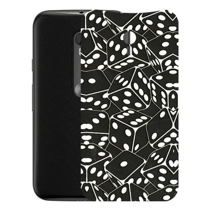 Motorola Phone Skins (All Models) - Big Black Dices - 3D Embossed Finish (L-106) Motorola Moto G3