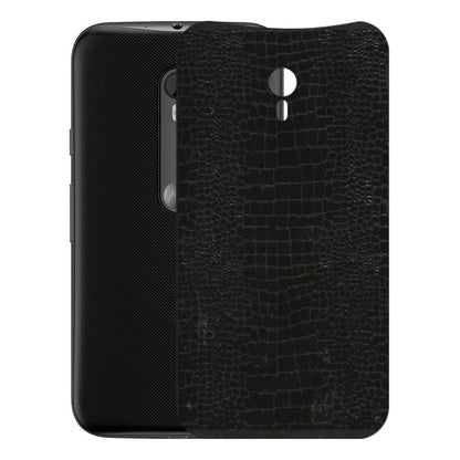 Motorola Phone Skins (All Models) - Snake Leather Black - 3D Embossed Finish (L-107) Motorola Moto G3