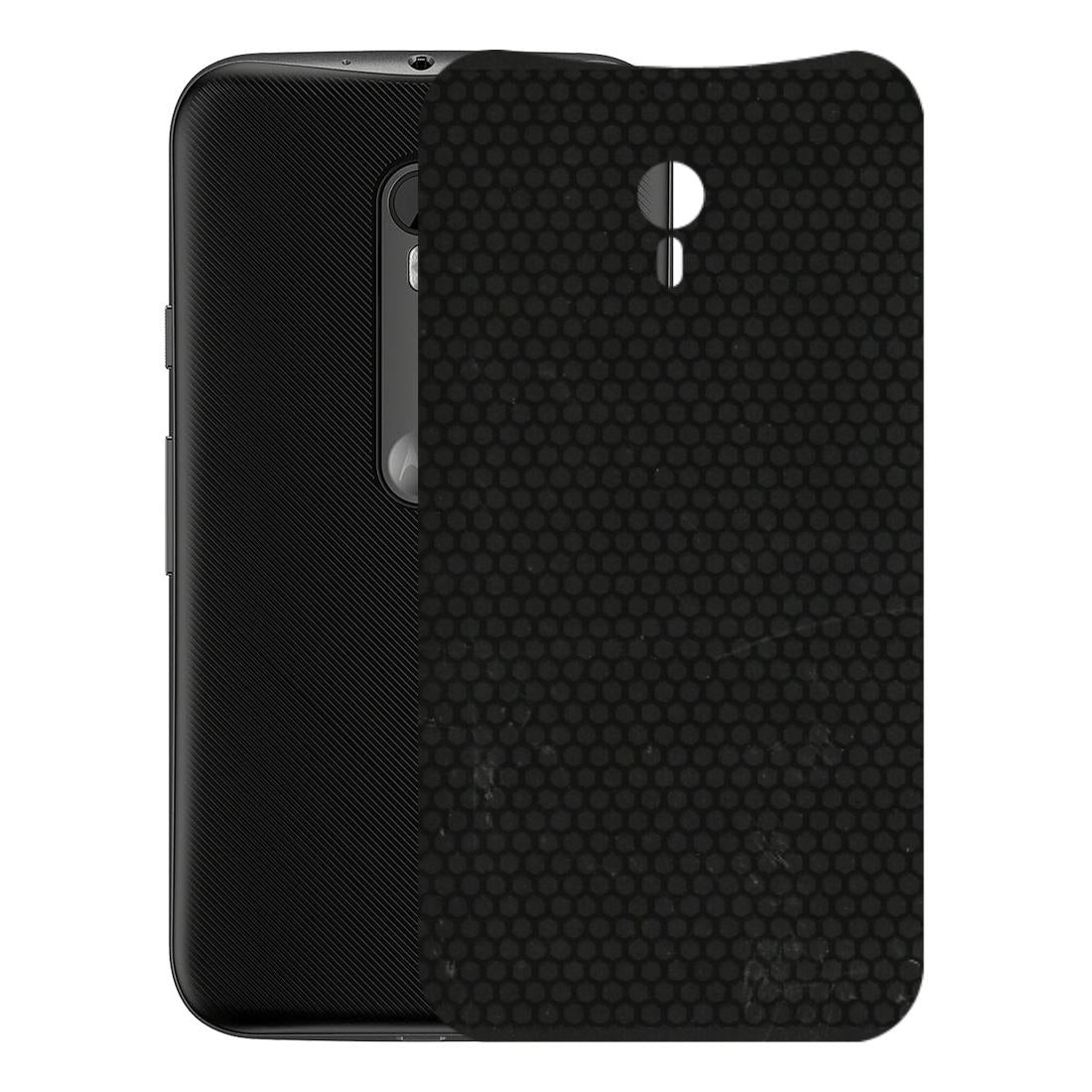 Motorola Phone Skins (All Models) - Black honeycomb - 3D Embossed Finish (L-114) Motorola Moto G3