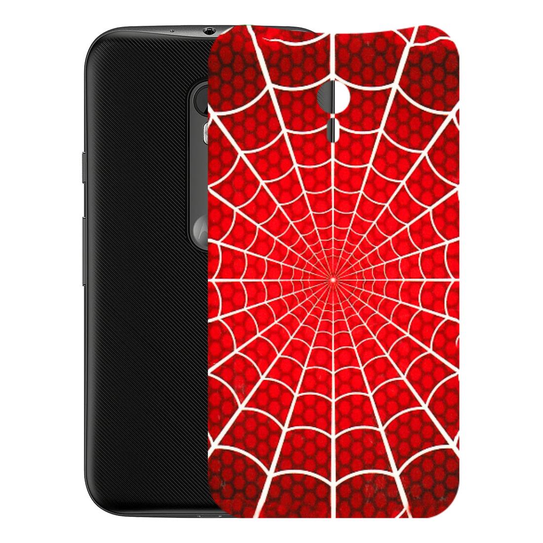 Motorola Phone Skins (All Models) - Classic Spidey Web - 3D Embossed Finish (L-115) Motorola Moto G3