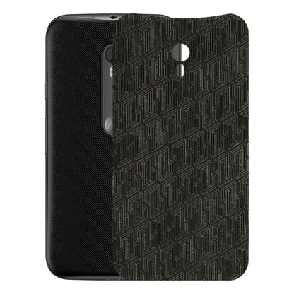 Motorola Phone Skins (All Models) - Black Abstract Pattern - 3D Embossed Finish (L-117) Motorola Moto G3