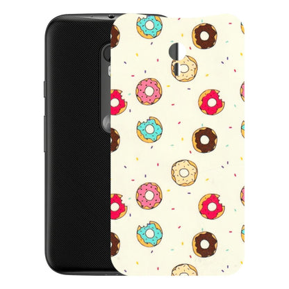 Motorola Phone Skins (All Models) - Mini Donuts Doodle Art - 3D Embossed Finish (L-122) Motorola Moto G3