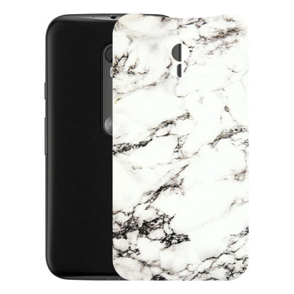 Motorola Phone Skins (All Models) - Black and White Marble Texture - 3D Embossed Finish (L-124) Motorola Moto G3