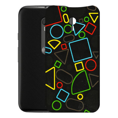 Motorola Phone Skins (All Models) - Black Shapes - 3D Embossed Finish (L-131) Motorola Moto G3