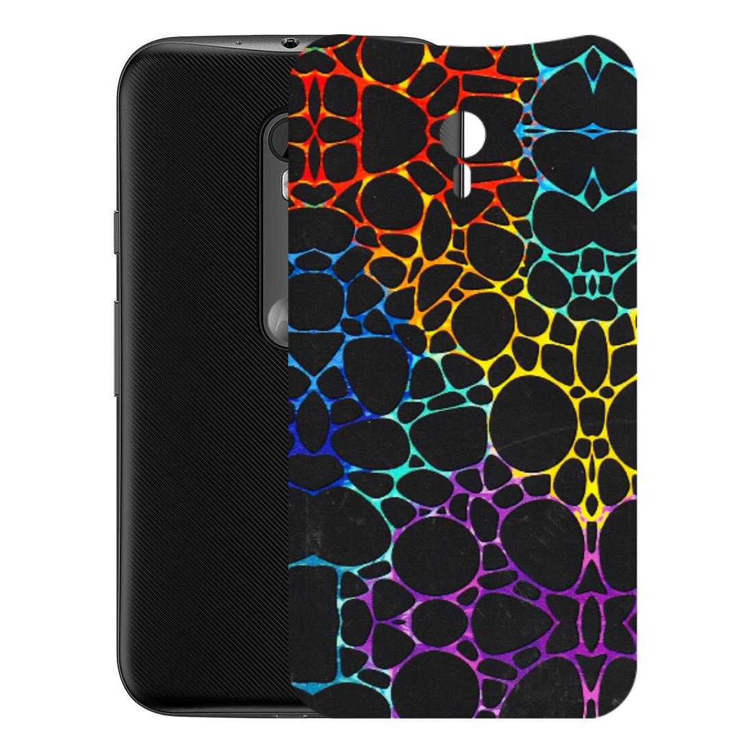 Motorola Phone Skins (All Models) - Abstract Art MultiColour - 3D Embossed Finish (L-133) Motorola Moto G3