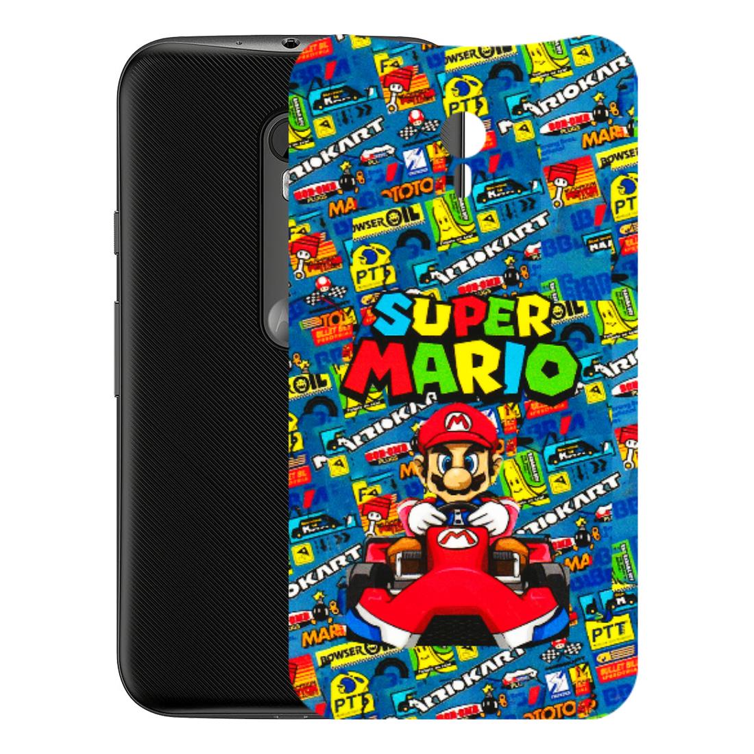 Motorola Phone Skins (All Models) - Super Mario Kart - 3D Embossed Finish (L-140) Motorola Moto G3
