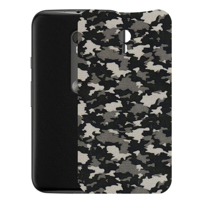 Motorola Phone Skins (All Models) - Black/Grey Camoflaunge - 3D Embossed Finish (L-142) Motorola Moto G3