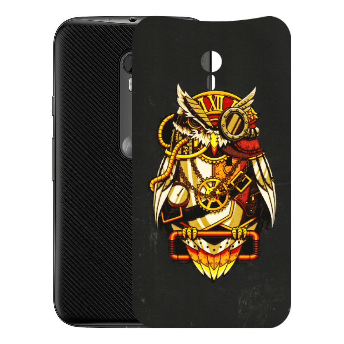 Motorola Phone Skins (All Models) - Classy Smart Owl - 3D Embossed Finish (L-144) Motorola Moto G3