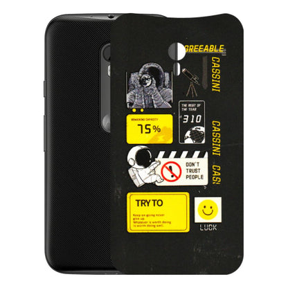 Motorola Phone Skins (All Models) - Black Cassini - 3D Embossed Finish (L-161) Motorola Moto G3