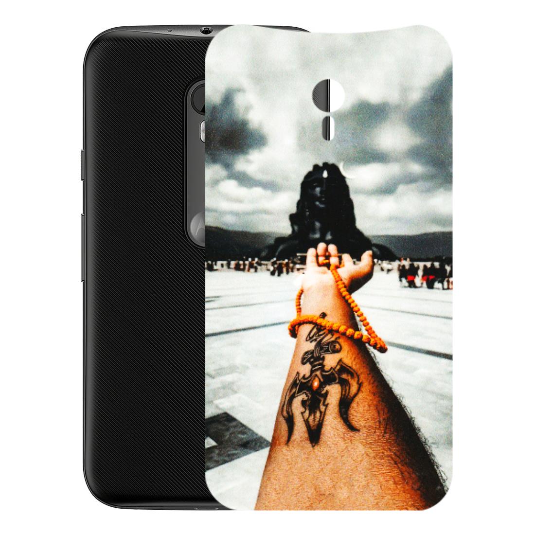 Motorola Phone Skins (All Models) - Jai Adiyogi Mahakaal - 3D Embossed Finish (L-164) Motorola Moto G3