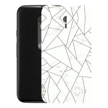 Motorola Phone Skins (All Models) - Luxury White Marble Effect - 3D Embossed Finish (L-168) Motorola Moto G3