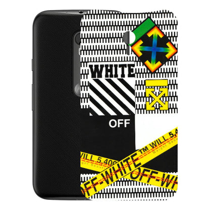 Motorola Phone Skins (All Models) - White Off Abstract - 3D Embossed Finish (L-172) Motorola Moto G3