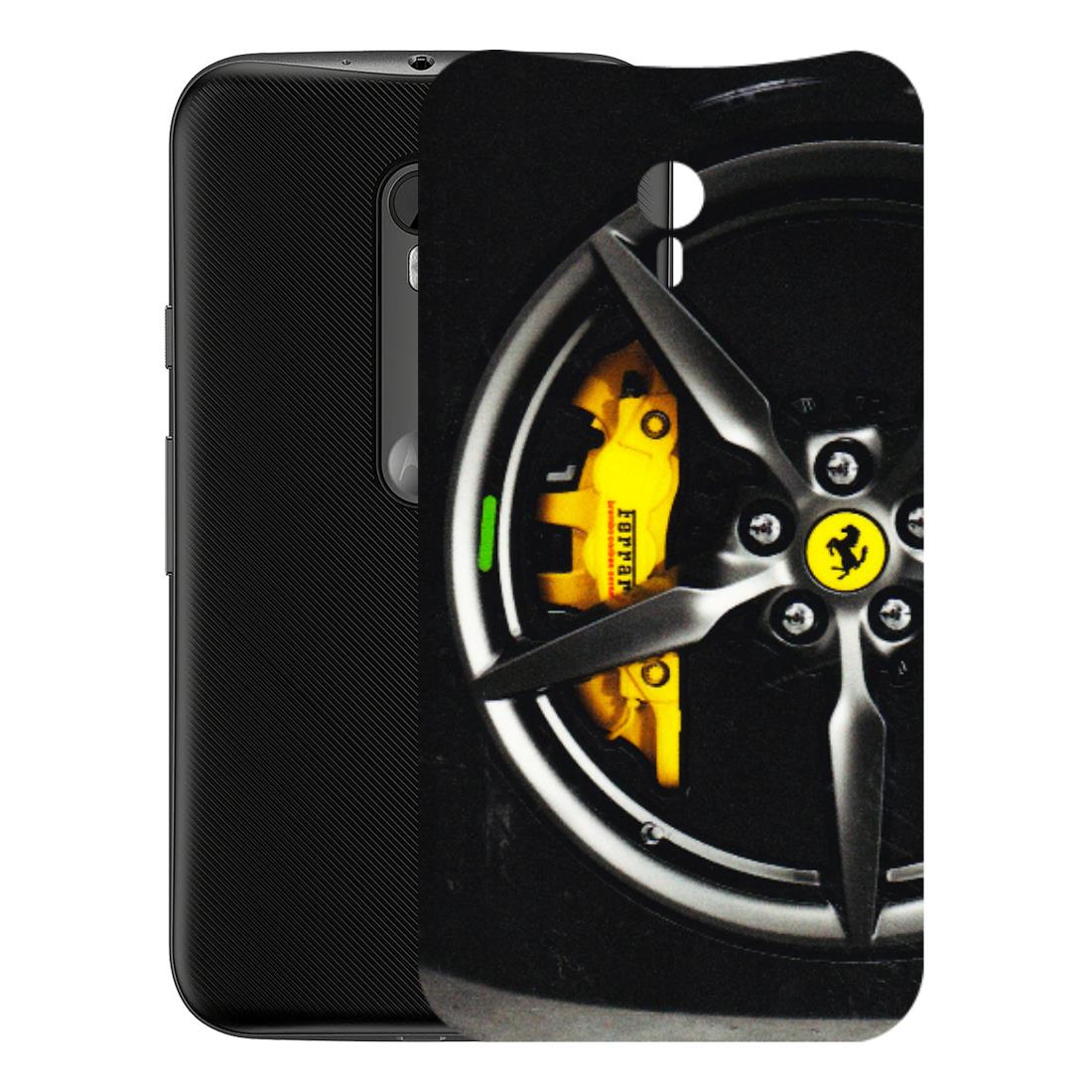 Motorola Phone Skins (All Models) - Ferrari Wheel Alloy - 3D Embossed Finish (L-173) Motorola Moto G3