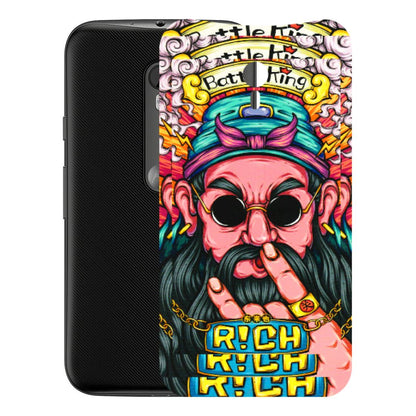 Motorola Phone Skins (All Models) - Battle King Dude Face - 3D Embossed Finish (L-178) Motorola Moto G3