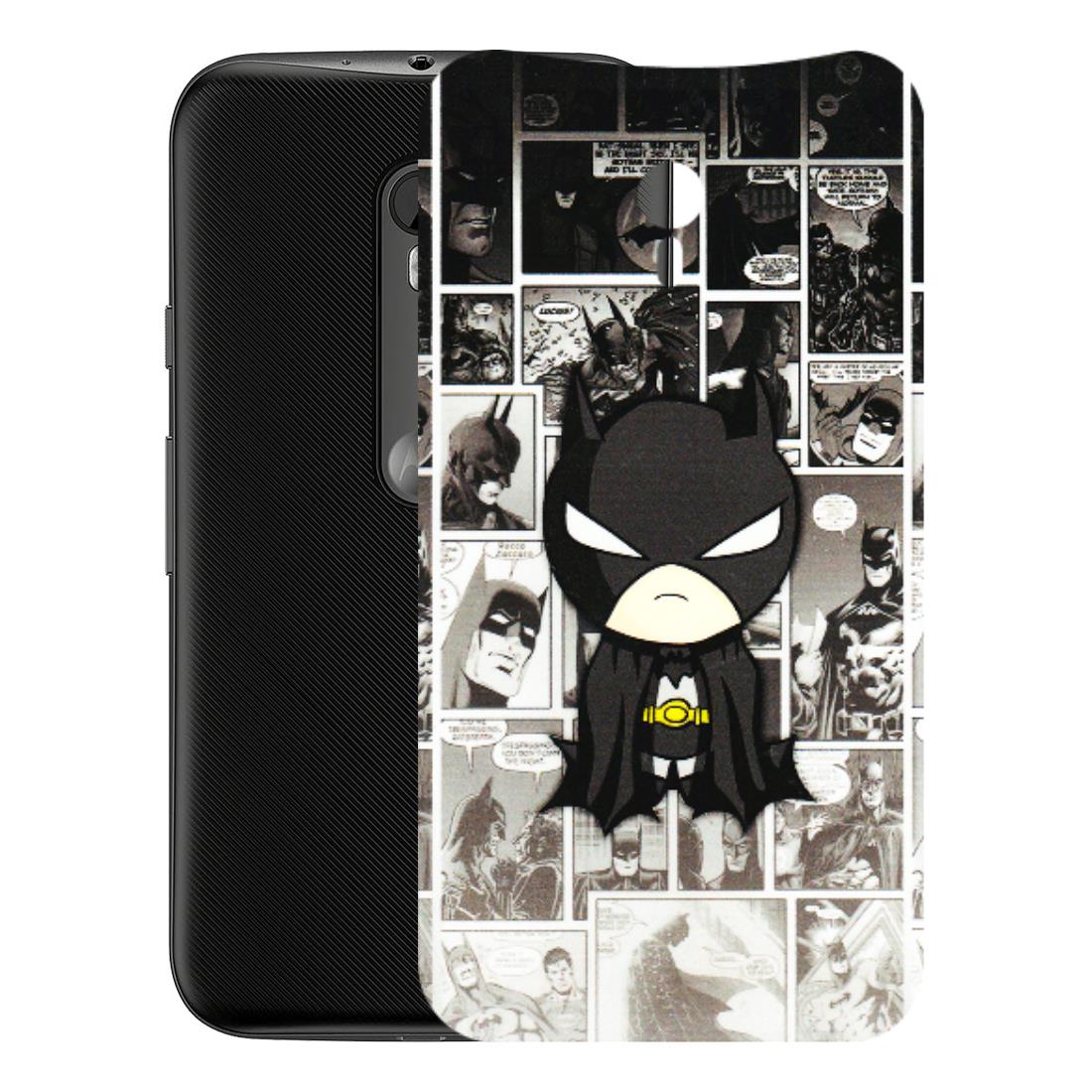 Motorola Phone Skins (All Models) - Toon Batman - 3D Embossed Finish (L-182) Motorola Moto G3