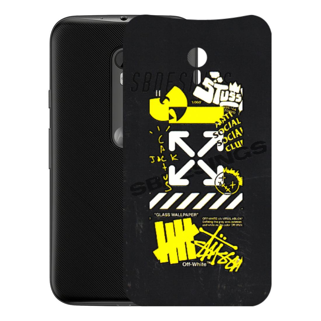 Motorola Phone Skins (All Models) - Anti Social Graffiti - 3D Embossed Finish (L-198) Motorola Moto G3