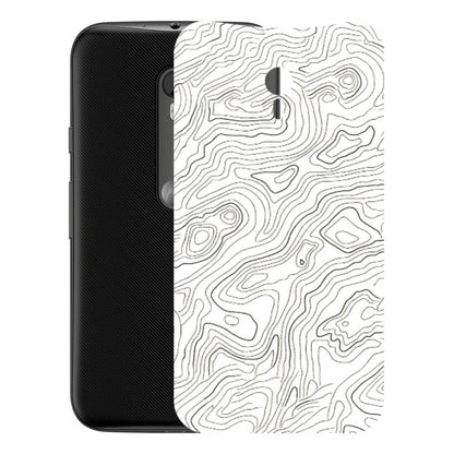 Motorola Phone Skins (All Models) - White Black Swirls - 3D Embossed Finish (L-219) Motorola Moto G3