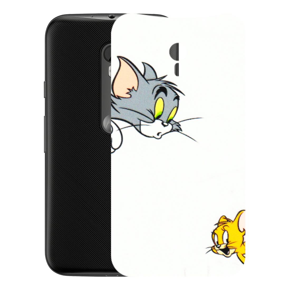 Motorola Phone Skins (All Models) - Cute Tom And Jerry - 3D Embossed Finish (L-220) Motorola Moto G3
