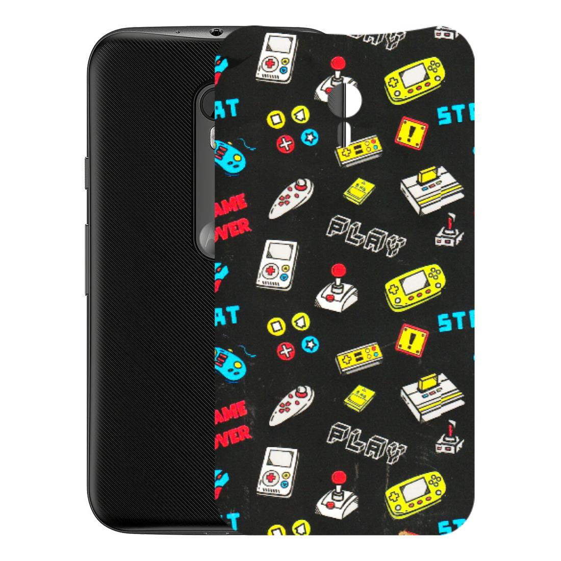 Motorola Phone Skins (All Models) - Gaming Doodles - 3D Embossed Finish (L-224) Motorola Moto G3