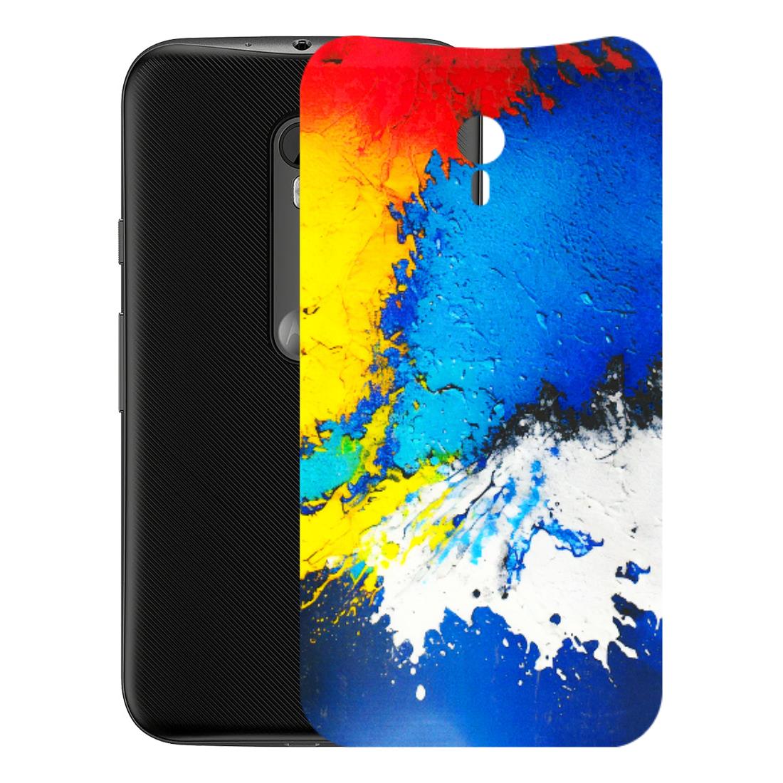 Motorola Phone Skins (All Models) - Acrylic Paint Spill - 3D Embossed Finish (L-229) Motorola Moto G3