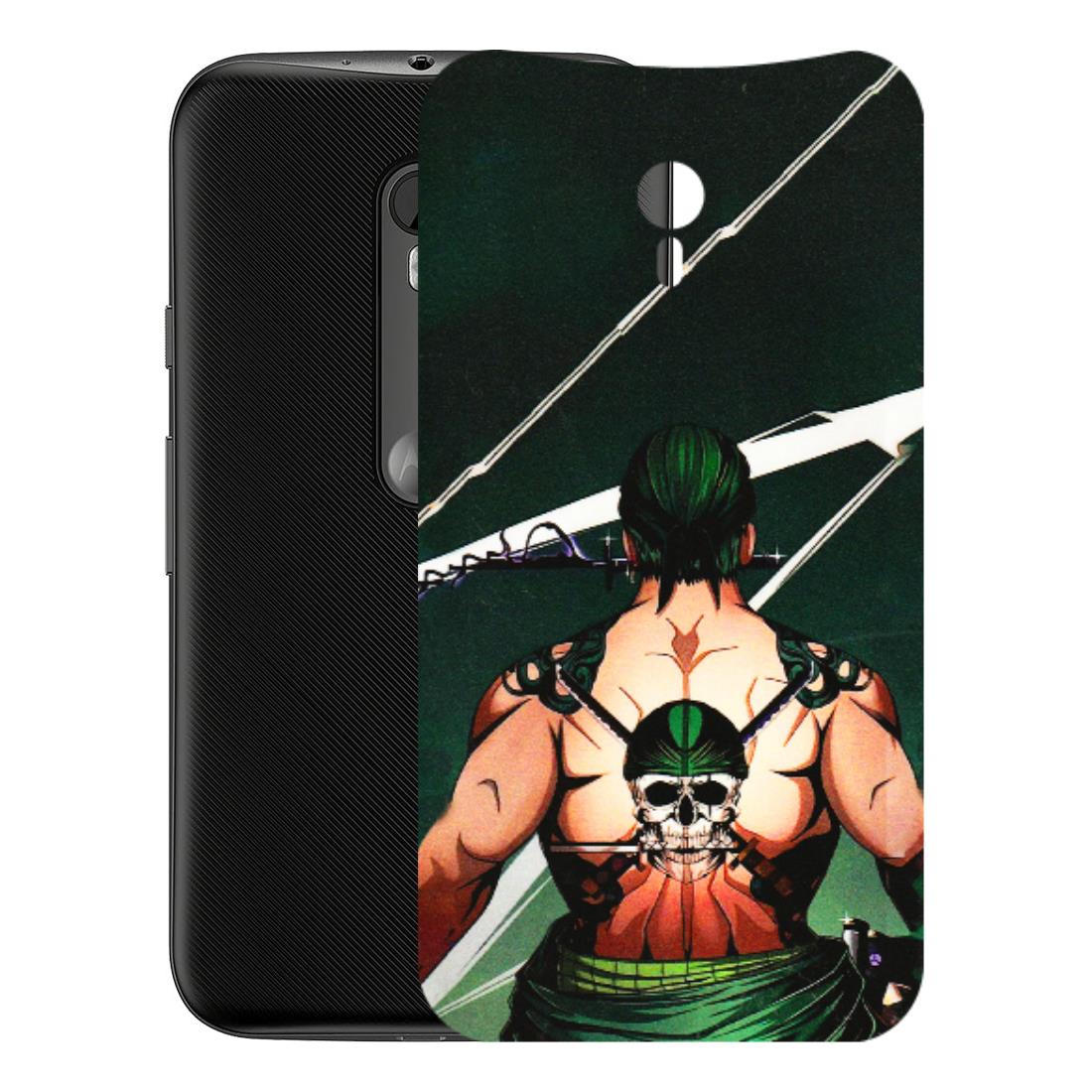 Motorola Phone Skins (All Models) - Zoro Anime - 3D Embossed Finish (L-23) Motorola Moto G3