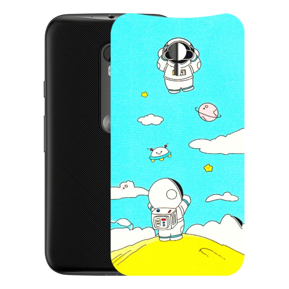 Motorola Phone Skins (All Models) - Blue Skies Astro Float - 3D Embossed Finish (L-230) Motorola Moto G3