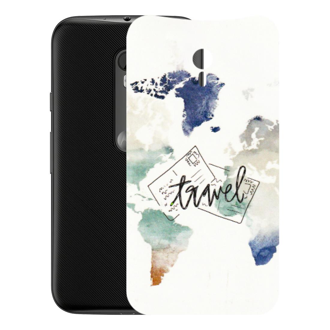 Motorola Phone Skins (All Models) - Travel The World - 3D Embossed Finish (L-232) Motorola Moto G3