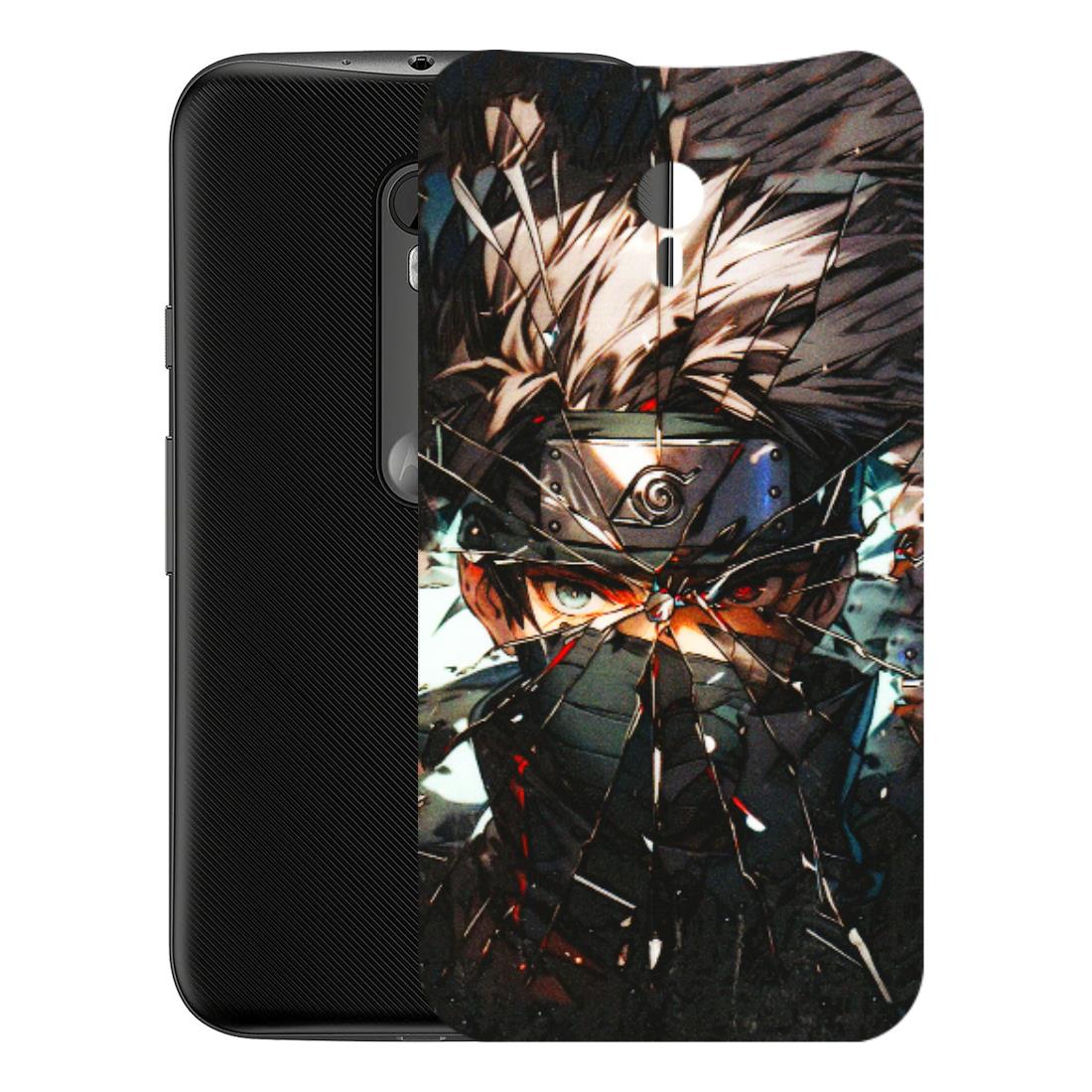 Motorola Phone Skins (All Models) - Kakashi Shattered Glass Effect - 3D Embossed Finish (L-237) Motorola Moto G3