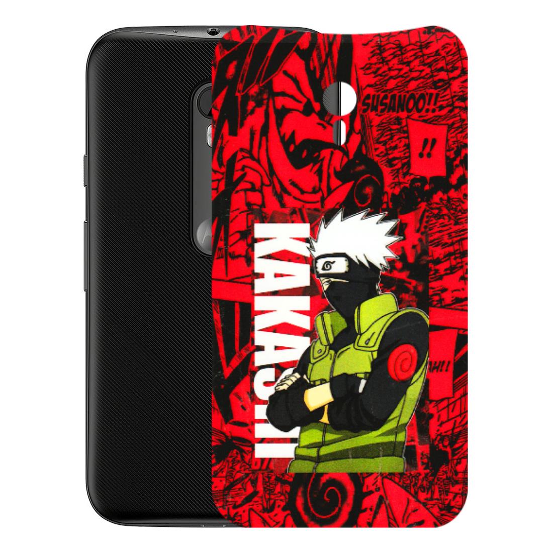 Motorola Phone Skins (All Models) - Kakashi Red Anime - 3D Embossed Finish (L-251) Motorola Moto G3