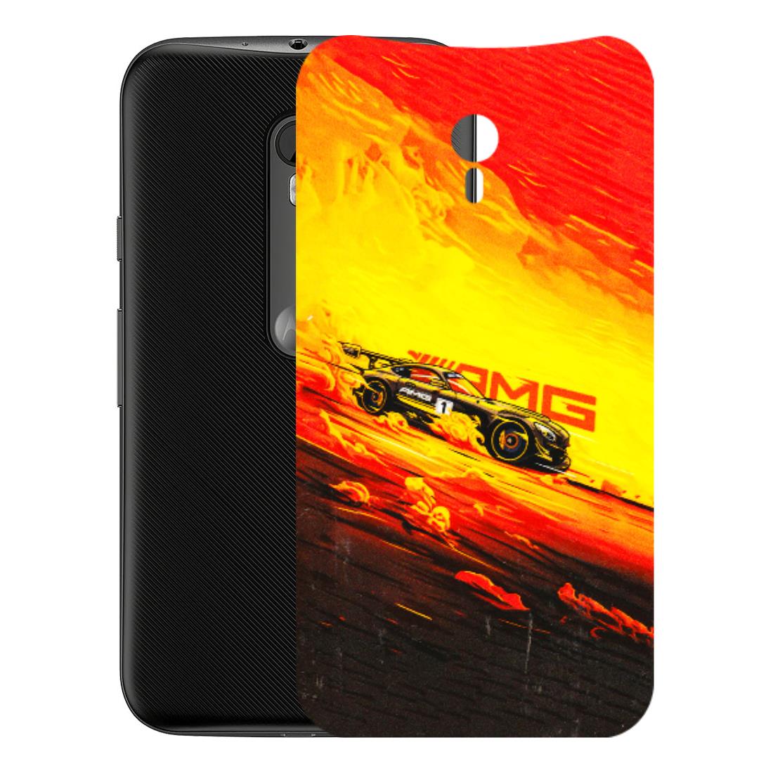 Motorola Phone Skins (All Models) - AMG Car Speed Cover - 3D Embossed Finish (L-256) Motorola Moto G3