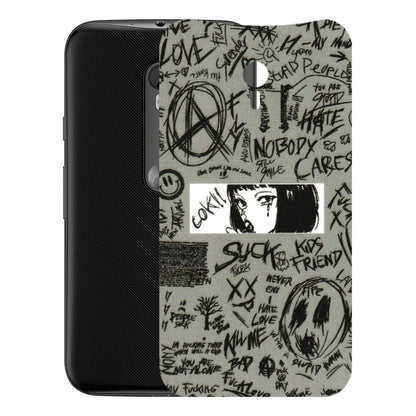 Motorola Phone Skins (All Models) - Never Have Love Anime - 3D Embossed Finish (L-260) Motorola Moto G3