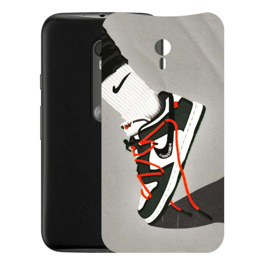 Motorola Phone Skins (All Models) - New Grey Sneaker - 3D Embossed Finish (L-261) Motorola Moto G3
