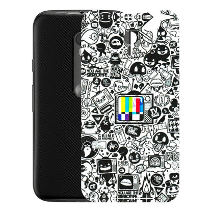 Motorola Phone Skins (All Models) - Doodles Positive Art - 3D Embossed Finish (L-263) Motorola Moto G3