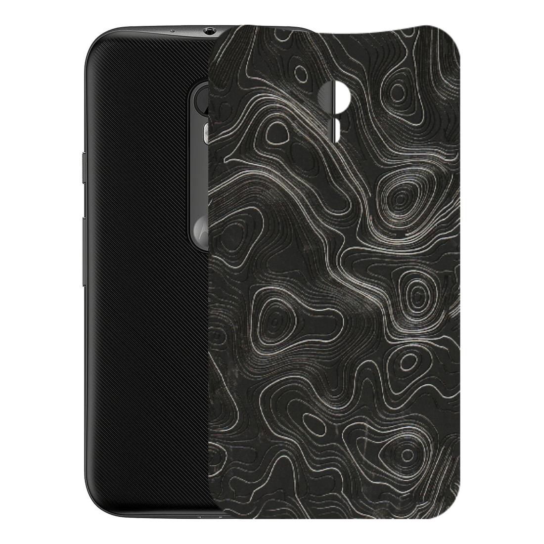 Motorola Phone Skins (All Models) - Abstract White Line Map - 3D Embossed Finish (L-269) Motorola Moto G3