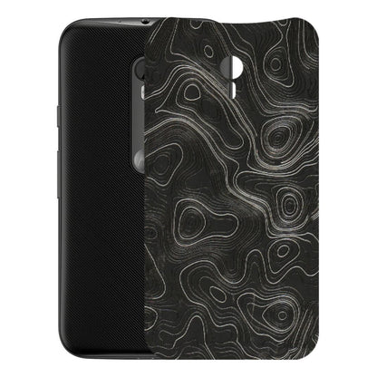 Motorola Phone Skins (All Models) - Abstract White Line Map - 3D Embossed Finish (L-269) Motorola Moto G3