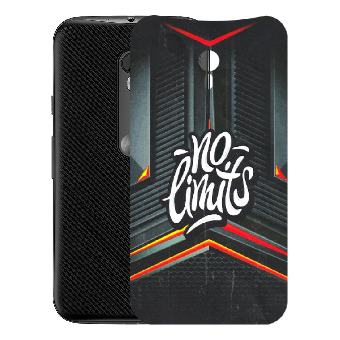 Motorola Phone Skins (All Models) - No Limits - 3D Embossed Finish (L-286) Motorola Moto G3