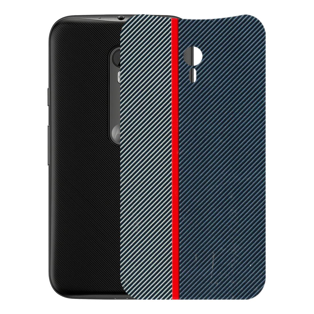 Motorola Phone Skins (All Models) - Blue Sober Lines - 3D Embossed Finish (L-305) Motorola Moto G3