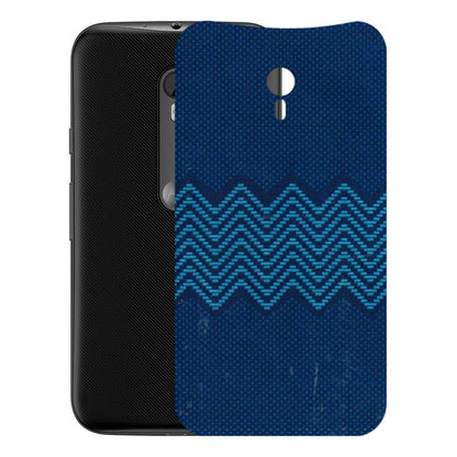 Motorola Phone Skins (All Models) - Blue Sober Waves - 3D Embossed Finish (L-306) Motorola Moto G3