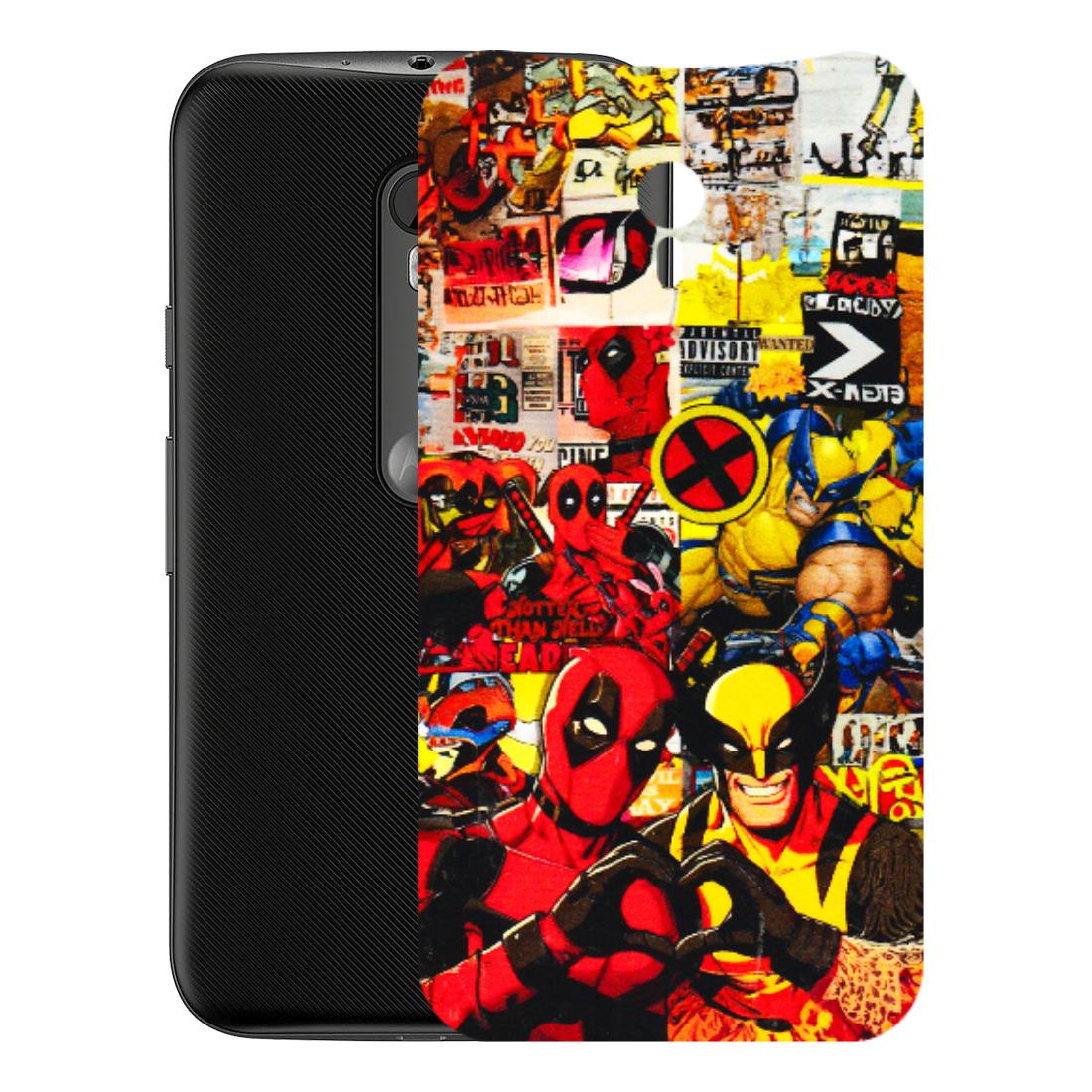 Motorola Phone Skins (All Models) - Spidy Wolverine - 3D Embossed Finish (L-310) Motorola Moto G3