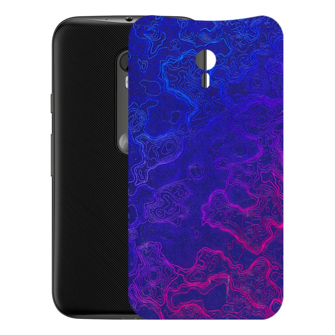 Motorola Phone Skins (All Models) - Purple Ripples Swirl - 3D Embossed Finish (L-314) Motorola Moto G3