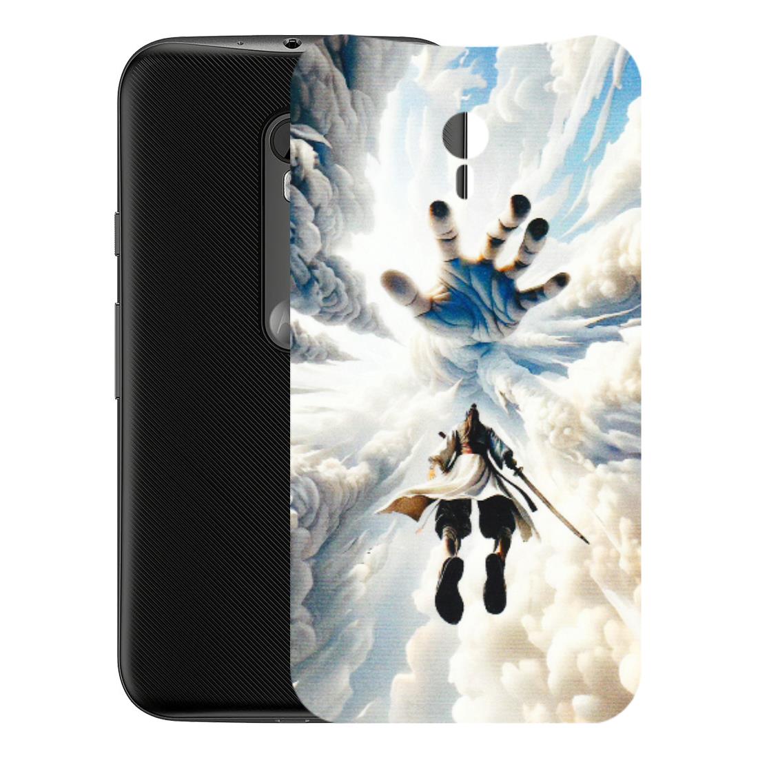 Motorola Phone Skins (All Models) - Big Hand With Monkey King - 3D Embossed Finish (L-323) Motorola Moto G3
